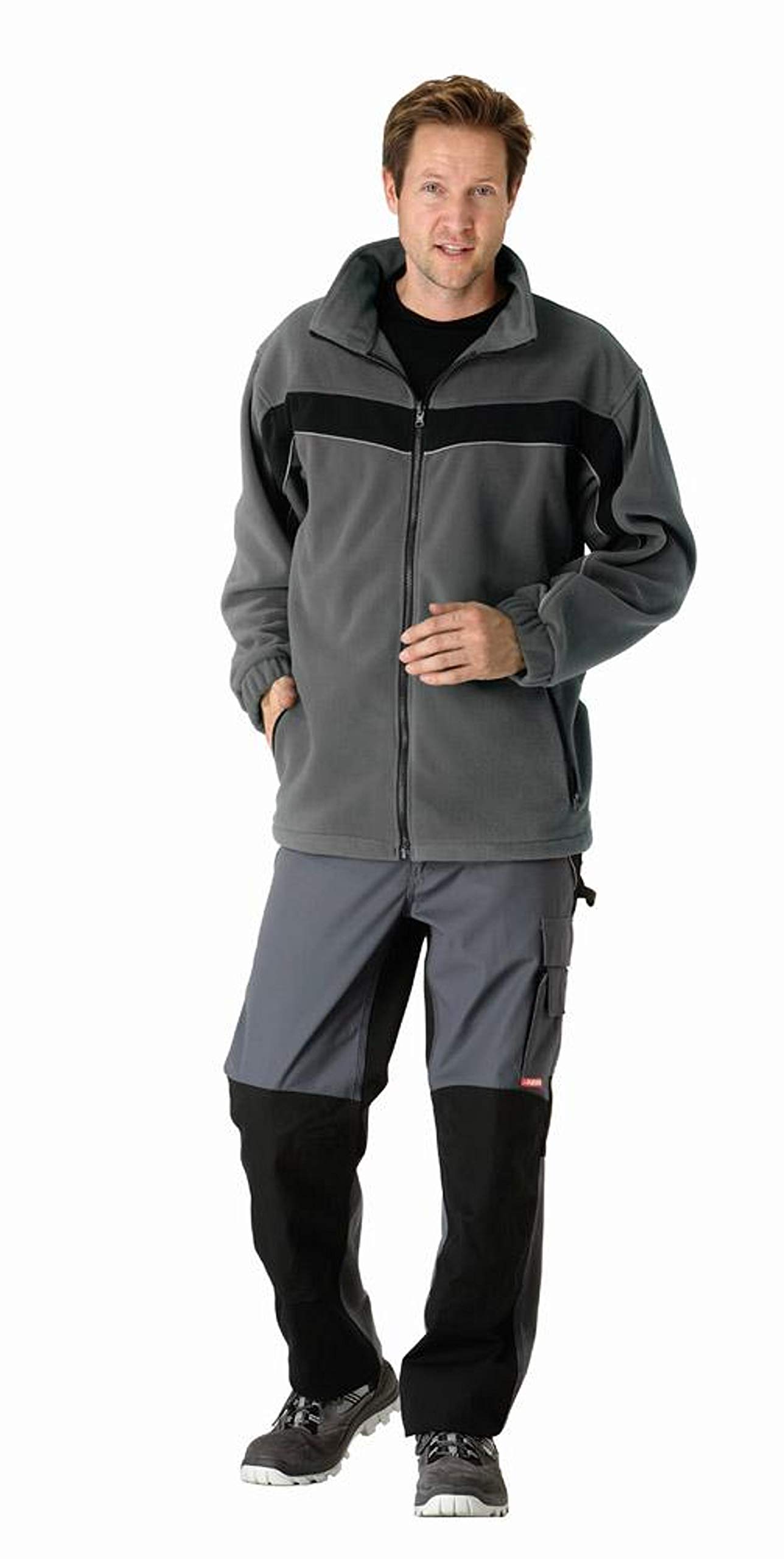 planam-plaline-fleecejacke-herren-l-marine-zink-mit-reflexbiesen image 2