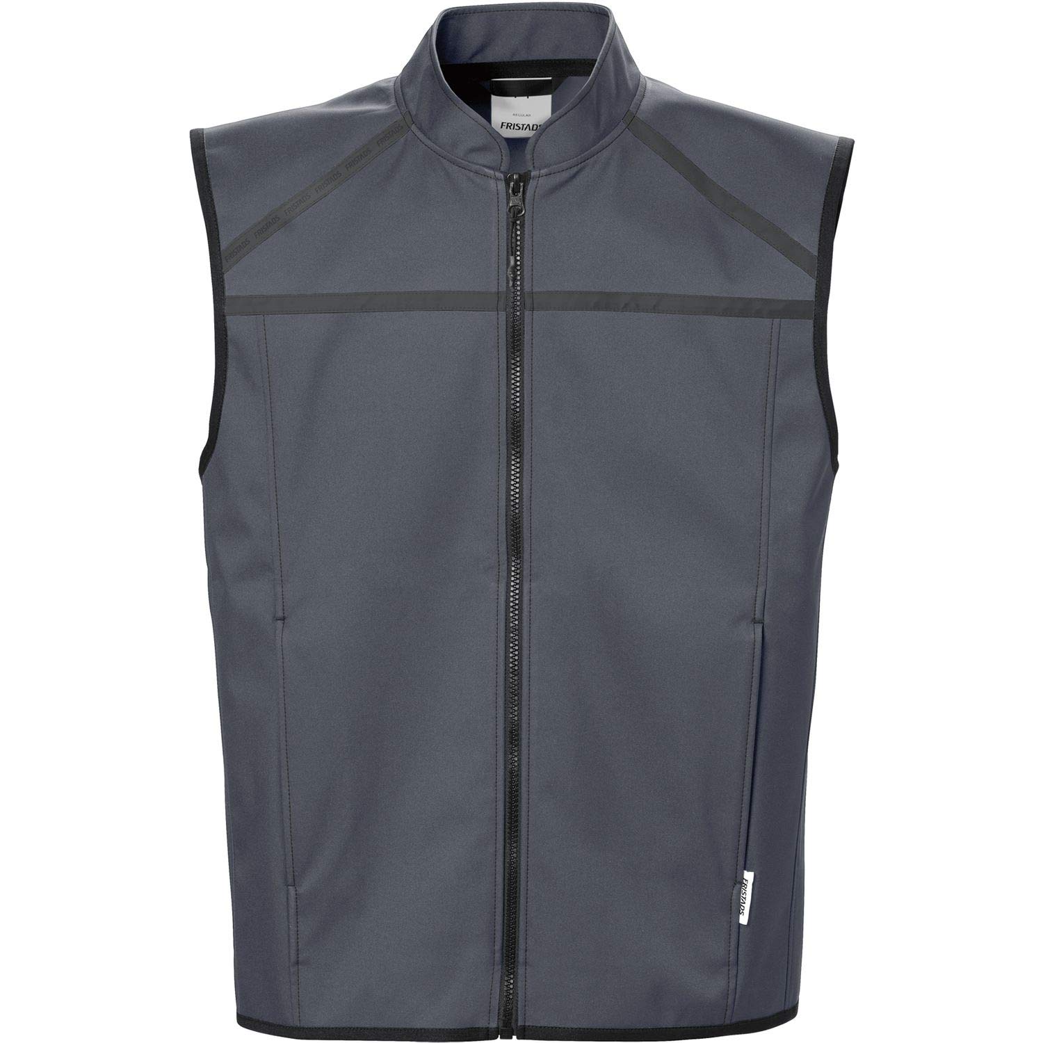 fristads-fusion-softshellweste-rmellos-dunkelgrau-gr-e-s-100-polyester image 1