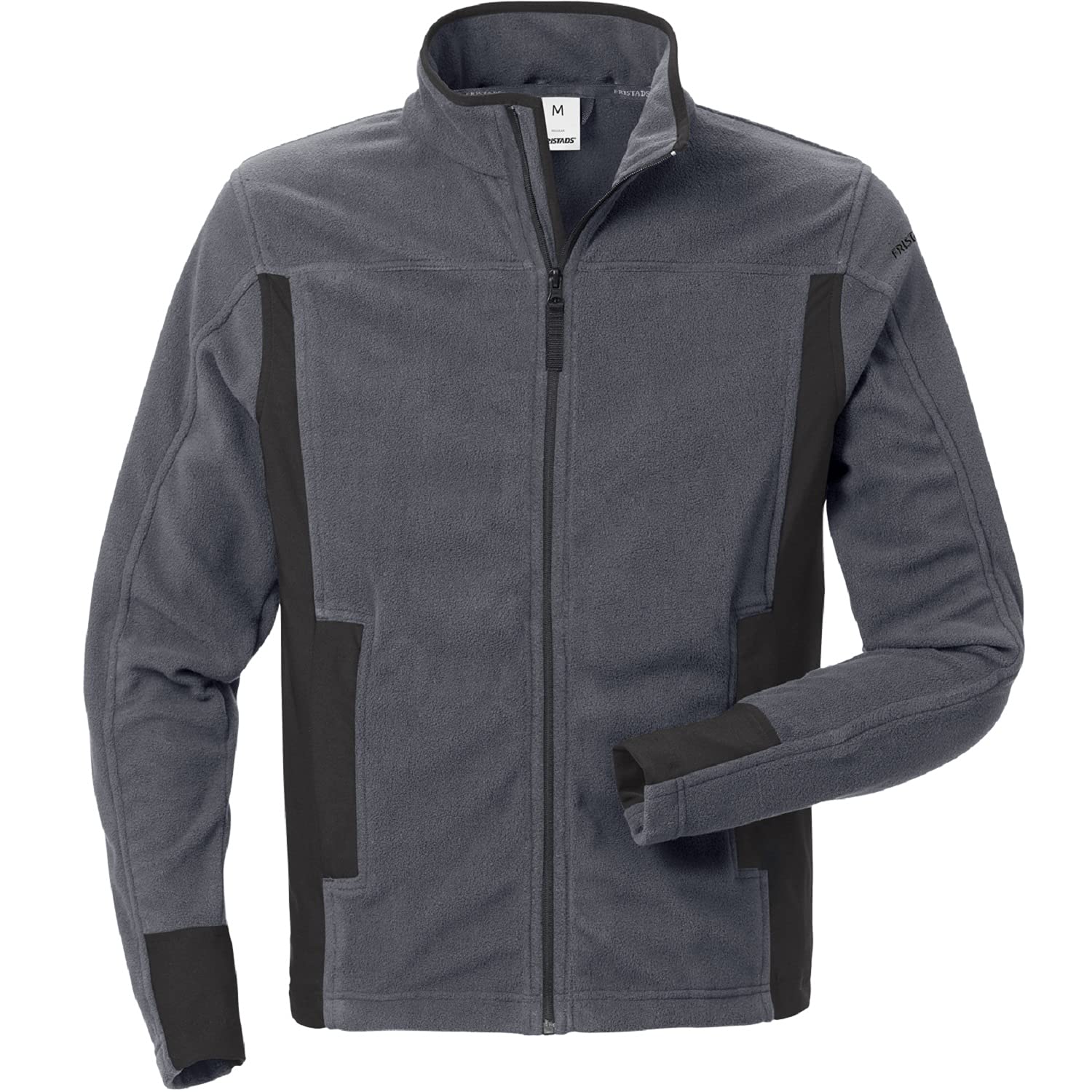 fristads-fusion-fleecejacke-4003-mfl-grau-schwarz-gr-e-3xl-mit-stretch image 1