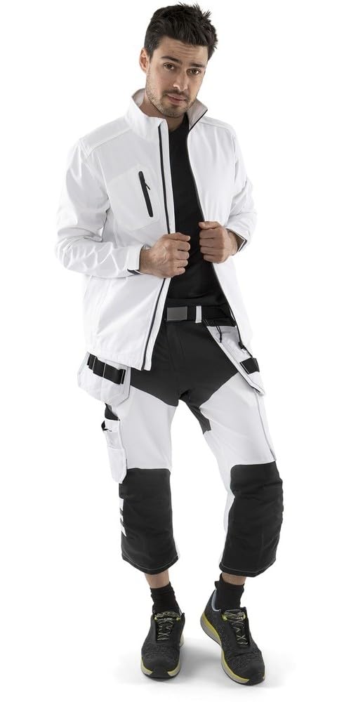fristads-kansas-3-4-stretchhose-f-r-maler-c48-wei-schwarz image 2